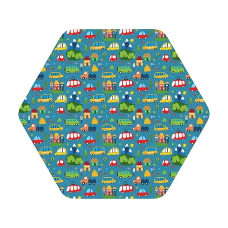 

Matuu Cars Transportation for Cup Coasters Set of 6 Leather Coasters Desk Coasters for Office Measures 4” x 4” Hexagon