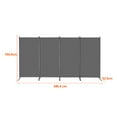 thumbnail image 2 of KFFKFF Space Separator, Quad-Panel Folding Privacy Barrier, Mobile Partition Screen for Space Delineation, Independent Space Dividers for Workspace, Sleeping Area, Study Room, Ashen, 2 of 9