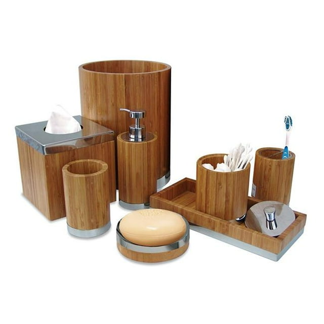 NuSteel PURE-5PC-SET Pure Set 3pcs Collection de Bain Blanc Céramique & Steel
