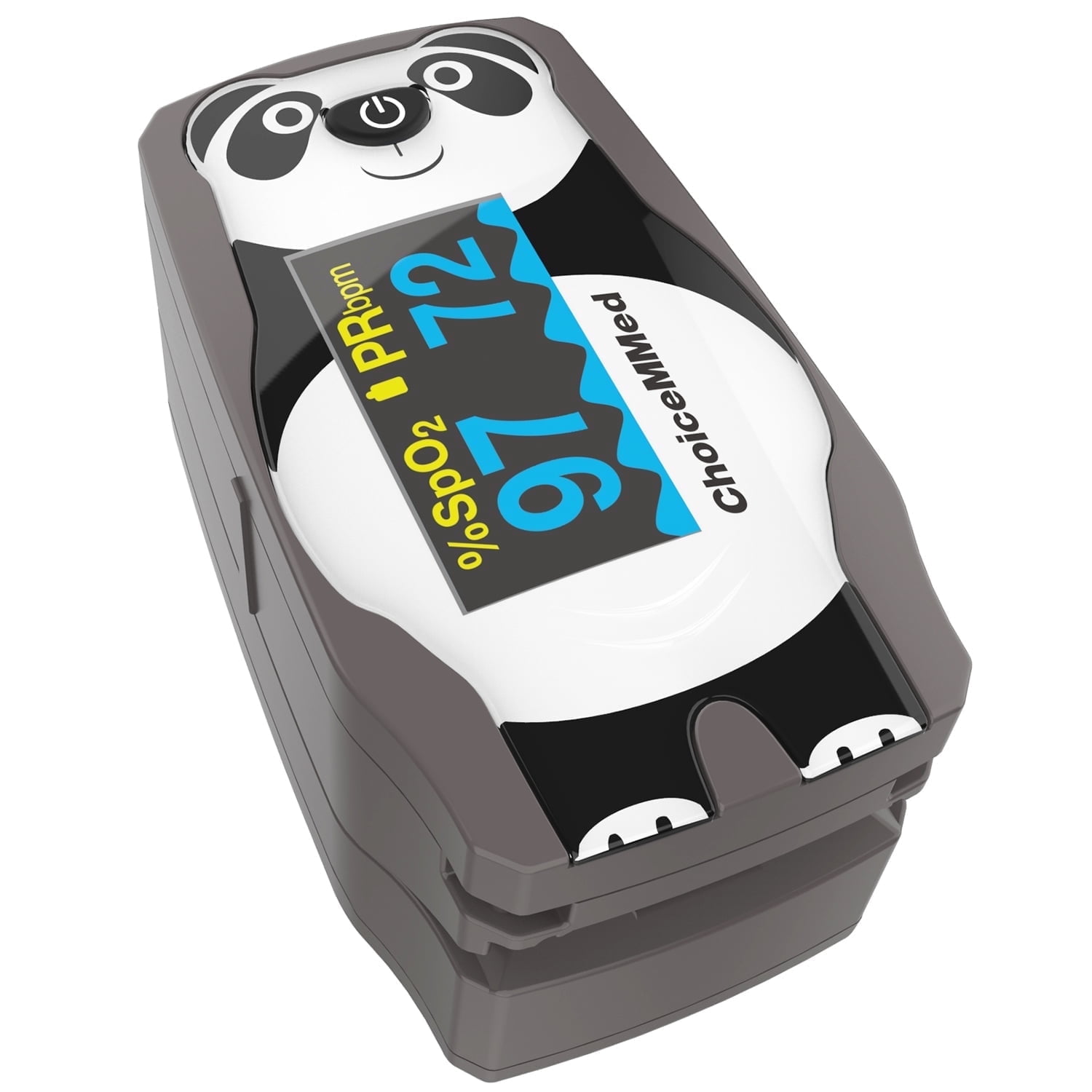 CHOICEMMED OLED Panda Pediatric Pulse Oximeter Fingertip – SP02 Pulse Oximeter for Kids – Children Blood Oxygen Saturation Monitor with Color OLED Screen - Child O2 Saturation Monitor with Batteries