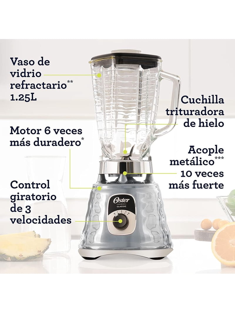 Oster クローム ブレンダー ガラス容器付き Oster Original 3 Speed Chrome Blender, 5 Cup Glass Jar - Walmart.com