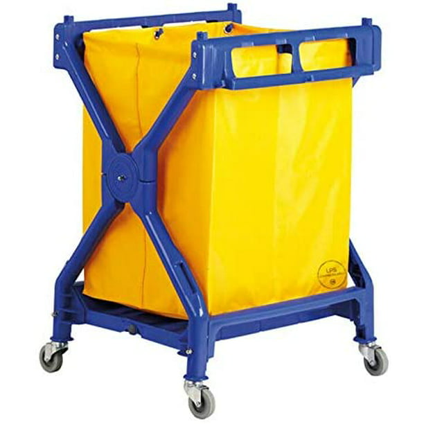 10 Bushel Commercial Heavy Duty Plastic Rolling Laundry Cart/Trash Cart