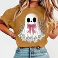 thumbnail image 2 of Taqqpue Women Halloween Shirts Casual Printed Short Sleeve Crewneck T Shirts Cotton Blouse Tops Loose Fit Plus Size Pullover Tops for Halloween, 2 of 4