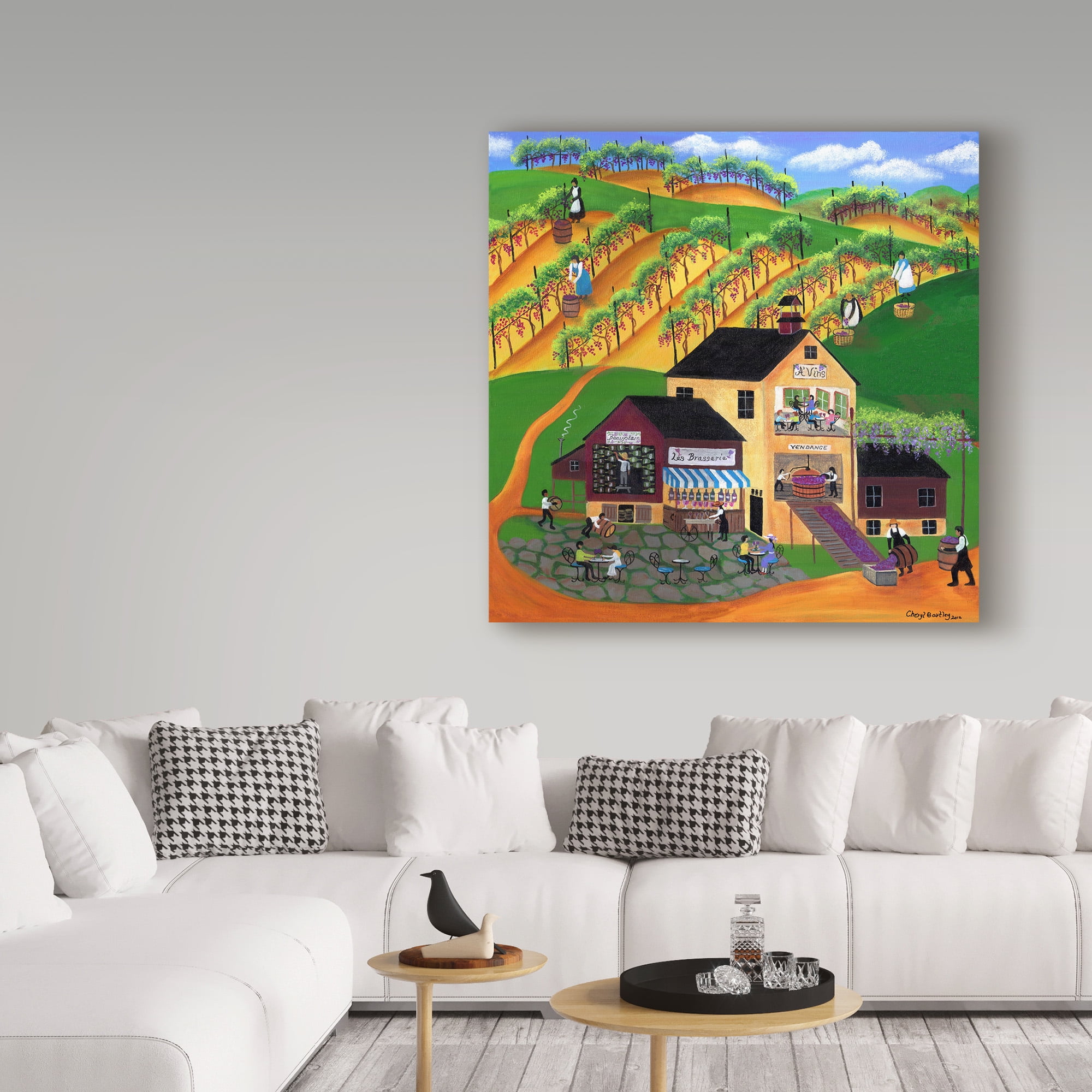 Trademark Fine Art 'Les Brasserie Vineyard' Canvas Art by Cheryl Bartley