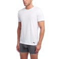 thumbnail image 2 of Camiseta PUMA con cuello redondo para hombre, paquete de 3, blanca, 2 of 5