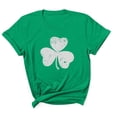 thumbnail image 2 of Meichang T-Shirts de la Saint-Patrick pour Femmes, Hauts Mignons, T-Shirts Graphiques Trèfle, Manches Courtes, Coupe Ample, Col Rond, Tops Irlandais Chanceux, 2 of 7