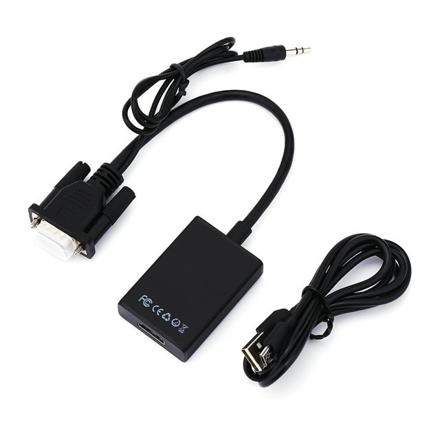 Convertidor adaptador de cable de audio y video 1080P HD VGA a HDMI con cable USB para computadora PC