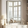 thumbnail image 4 of BEAUTYPEAK 38"x26" Bathroom Wall Mirror with Rectangular Metal Frame, Black, 4 of 11