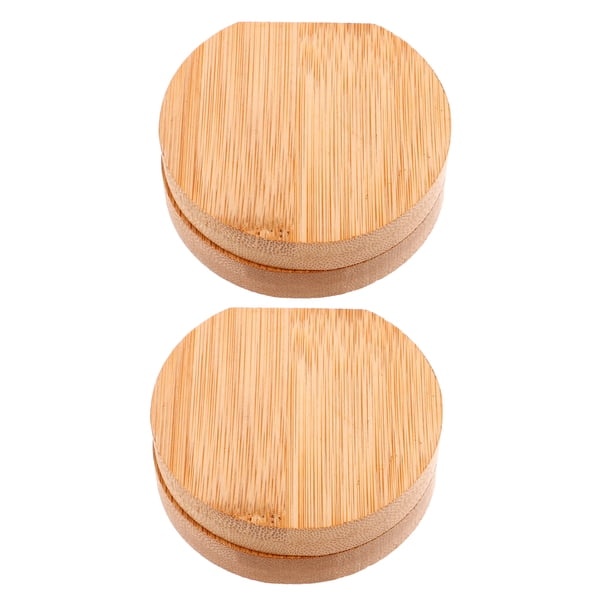 GOOHOCHY espejos compactos de madera para viaje, mini espejo de maquillaje plegable para bolso, espejo de tocador portátil de bambú, espejo cosmético de mano.