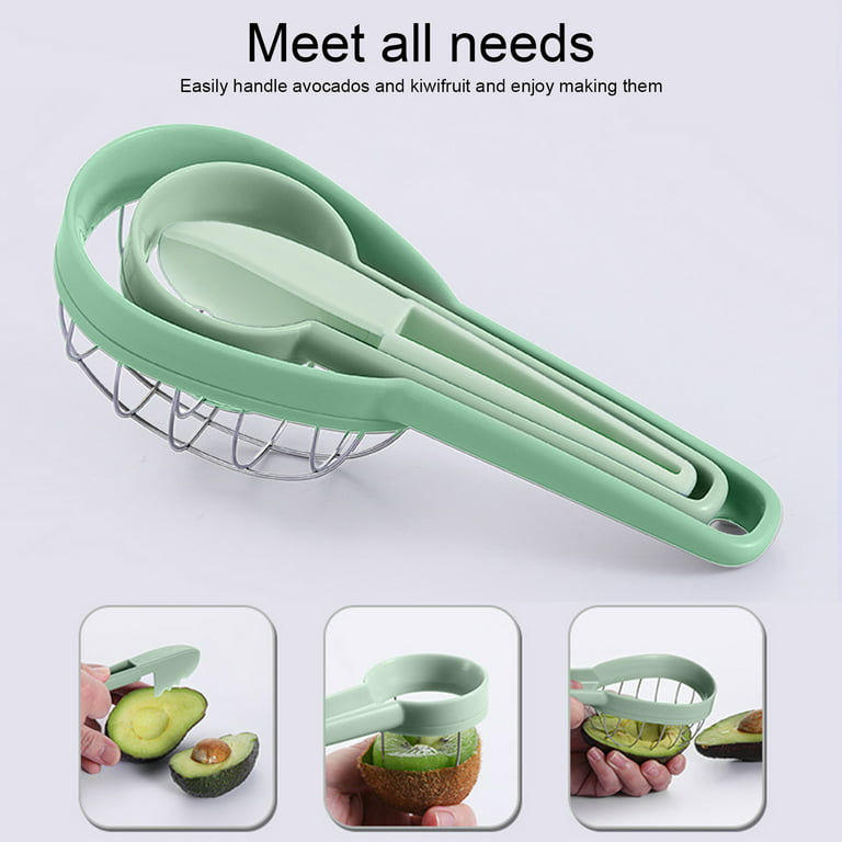 3 in 1 Multifunction Kitchen Tool for Avocados Cutter Slicer Tool for Home  Use, Kitchen Gadgets Green Multifunctional Manual Vegetable 