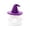 Purple, variant on FEOLGEHLY Halloween Decorations, Floating Ghost Aquarium Hideout With Witch Hat Hollow Mesh Fish Tank Shelter Siamese Fighting Fish Shrimp Small Fish Ornament For Halloween Aquarium Decor (Purple)