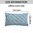 thumbnail image 7 of Unique Bargains Pack of 2 Soft Solid 3D Weaving Throw Pillow Covers Blue 20" x 12", 7 of 7