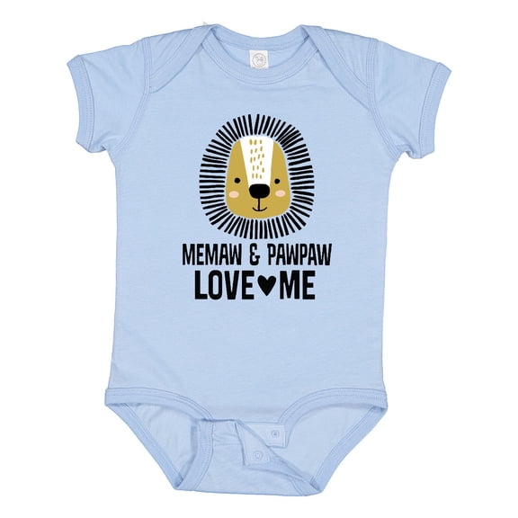 Inktastic Memaw and Pawpaw Grandkids Lion Boys Baby Bodysuit