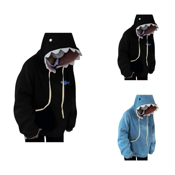 Womens Hoodie 2025 Shark Hood Cute Hoodies with Pockets Long Sleeve Hooded Sweatshirt Hoodie Women Pullover