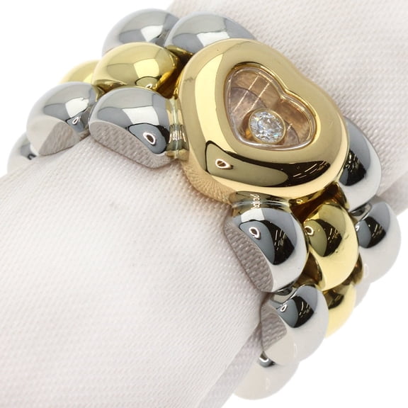 Pre-Owned Chopard Happy Diamond Heart Ring in 18K Yellow Gold/SS for Women