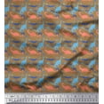 thumbnail image 1 of Soimoi Polyester Crepe Fabric Tree & Dinosaur Animal Print Fabric by Yard 52 Inch Wide, 1 of 3