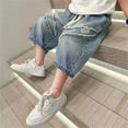thumbnail image 5 of Boys Jean Shorts Slim Fit Half Pants Pocket Jean Shorts Boys Fashion Kids Boys Jeans Size 7-8 Years Cute&nbsp;Boy&nbsp;Clothing, 5 of 9
