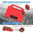 thumbnail image 3 of Shockproof Case for Samsung Galaxy Tab A7 Lite 8.7 T220, Crossbody Strap Hybrid Rugged Kickstand Full Body Protective Kids Cover, Red, 3 of 7