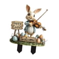 thumbnail image 4 of Estaca de conejo de Pascua Estaca decorativa de conejo para jardín Decoración de patio Decoración de Pascua Estilo C, 4 of 8