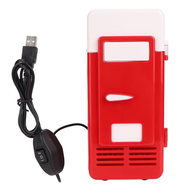 Mini Réfrigérateur Portable USB de Bureau Mini Chauffage et Refroidissement à Double Usage Refroidisseur de Boissons (Rouge), Mini Réfrigérateur, Réfrigérateur de Bureau USB