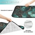 thumbnail image 4 of Qxltty Dark Green Gild Marbles Cat litter Pads Pet Set of 2 Diaper Mats Center Anti-leakage Layer Absorbent Soft and Comfortable, 4 of 7