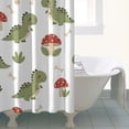 thumbnail image 4 of White Cartoon Dinosaurs Mushrooms Pattern Shower Curtain 36"x72" ,Bathroom Decorative Shower Curtains Set with 12 Hooks,Modern Waterproof Washable Shower Curtain, 4 of 6