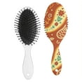 thumbnail image 2 of Abstract Paisley Art Hair Brush - Gentle Detangler with Round-Tip Bristles - Ideal for Sensitive Scalps & Kids, 2 of 5