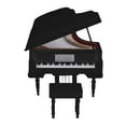 thumbnail image 4 of Modelo de piano en miniatura, modelo de piano de cola decorativo para juego de cumpleaños Negro, 4 of 4
