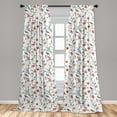 thumbnail image 5 of Ambesonne Watercolor Curtains, Retro Birds on Branches, Pair of 28"x95", Multicolor, 5 of 5