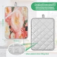 thumbnail image 3 of BZSMCE Pot Holder Oven Mitts Cooking Baking Pink and White Peonies Sparkles Creative Pattern Size:7x9.8in, 3 of 7