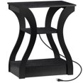 thumbnail image 7 of ZENSTYLE Side Table 3 Tier End Table with Charging Station Nightstand with USB Storage Shelf Black, 7 of 7