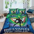 thumbnail image 2 of Batman del Futuro Conjunto de sábanas temático, trío de piezas, cómodo y amigable con la piel, diseño único, regalo de decoración para el hogar para familiares, amigos y fans,140cm *210cm, 2 of 6