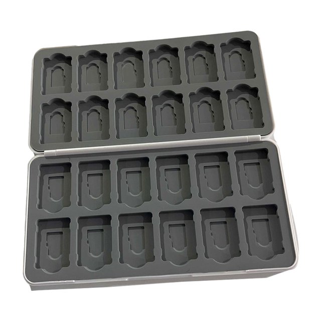 Bearachild Estuche para tarjetas de 24 ranuras Caja de almacenamiento impermeable Paquete de tarjetas de juego a prueba de golpes Blanco Type3 NO3