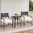 thumbnail image 2 of Bxaolu Outdoor Chair Cushions Set of 2, Patio Chair Cushions with Ties,19"x19"+3.15” Tufted Outdoor Cushions for Patio Furniture, Thick Outdoor Patio Replacement Seat Pads for Porch Lawn Chairs, 2 of 9