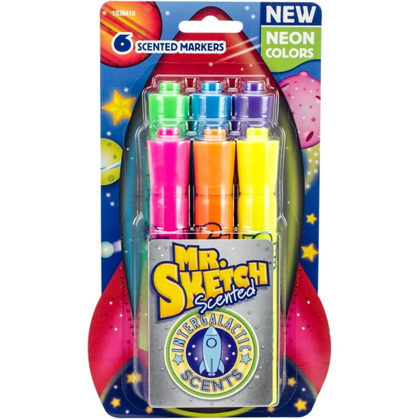 Mr. Sketch Scented Chisel Markers 6/PkgAssorted Neon - Walmart.com ...