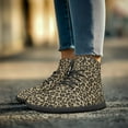 thumbnail image 2 of Psesaysky Leopard Print High-Top Sneakers PU Leather Barefoot Shoes Walking Shoes for Women Girls Size 6-13.5, 2 of 7