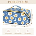 thumbnail image 4 of FORMRS Makeup Bag Travel Cosmetic Organizer for Women Fold Flat Zipper Pouch with Handle, Cute Fried Eggs, 4 of 8