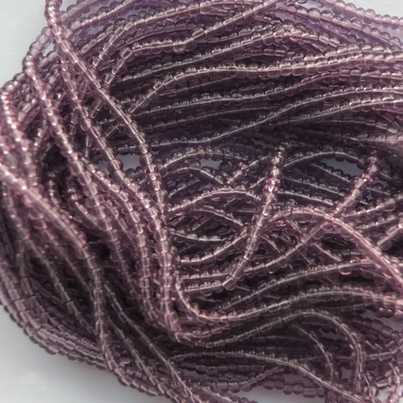 Seed Beads Dark Amethyst Purple Transparent See-Thru 10/0 Czech Glass Full Hank Pack