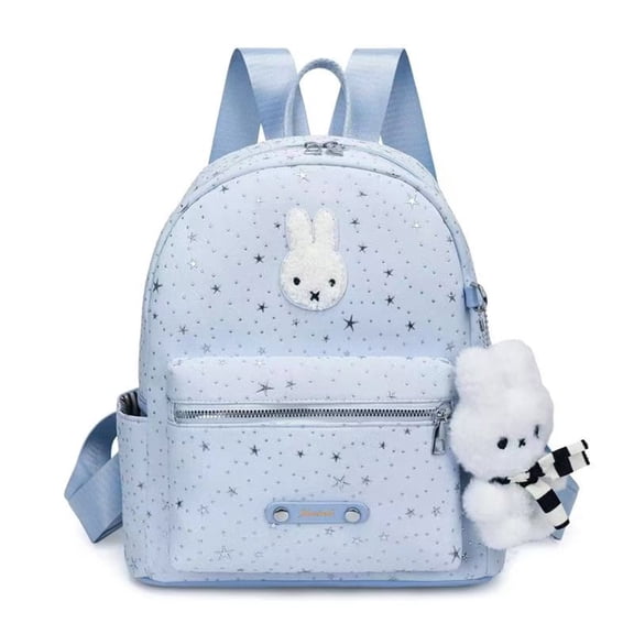 Mini  Rabbit Backpack Star Print Small Canvas Purse Bag  For Men Women,Cute Small Canvas Casual Travel Bags