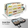 thumbnail image 3 of Uemuo Colorful Mustache Pattern Portable Toiletry Bags with Handle, Waterproof travel Make up Bags for Women, Large Capacity Travel Cosmetic Bags, 3 of 9