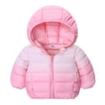 thumbnail image 3 of SGMVNU Winter Coats for Boys and Girls Gradient Color Zipper Puffer Jacket Cute Down Coats Packable Outerwear with Pockets for Kids(Size 9-10 Years, Pink), 3 of 9