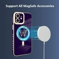 thumbnail image 5 of for iPhone 12 Case [Support for Magsafe] Butterfly Pattern Magnetic Plating Screen Protector Luxury Elegant Case Camera Protector Soft Shockproof Protective Corner Back Cover -Purple, 5 of 12