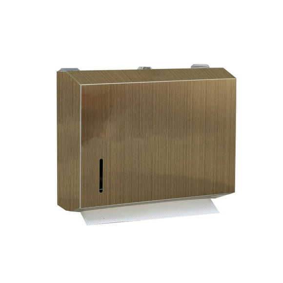 gotonovo Porte-Serviettes en Papier en Laiton Antique Bronze Double Distribution Distributeur de Papier Toilette en Acier Inoxydable Montage Mural Salle de Bain Vintage Luxe Trifold Serviette en Papier