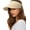 A Beige, variant on Womens Sun Visor Hat Straw Sun Visors for Women Summer Packable Ponytail Beach Hats for Women Travel UPF 80+