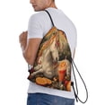 thumbnail image 2 of Bingfone Countryside Fruit White Horse Drawstrings Backpacks Bags for Men Women Gym Drawstrings Bag-Small, 2 of 8