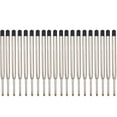 thumbnail image 1 of 5/10/20Pcs Ballpoint Pen Refill For Parker Pens Medium Point L:3.9 In Black Blue Red Ink Rods G2 Metal Refill Writing Stationery 20 PCS Black, 1 of 6