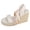 Beige, variant on Womens Espadrilles Wedges Platform Sandals Open Toe Tie Lace up Summer Dress Shoes
