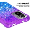 thumbnail image 4 of for Xiaomi Redmi Note 10 4G/Xiaomi Redmi Note 10S Case,Creativity Clear Gradient Quicksand Glitter Flowing Liquid Floating Case Bling Diamond Sparkle Cover for Redmi Note 10 4G JB Purple Navy, 4 of 14
