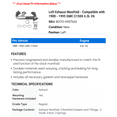 thumbnail image 2 of Left Exhaust Manifold - Compatible with 1988 - 1995 GMC C1500 4.3L V6 1989 1990 1991 1992 1993 1994, 2 of 2