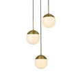 thumbnail image 3 of Living District Eclipse 18 Inch Pendant Frosted White Shade in Satin Gold, 3 of 9